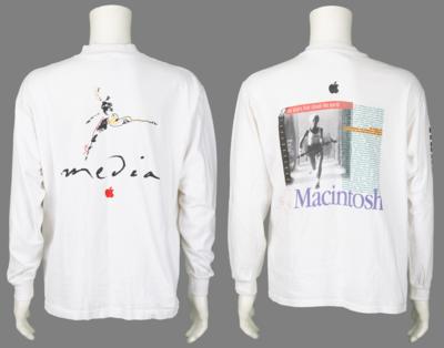 Lot #4160 Apple (2) Long-Sleeve T-Shirts: Macintosh 128K 10th Anniversary and Apple Multimedia Program - Image 2