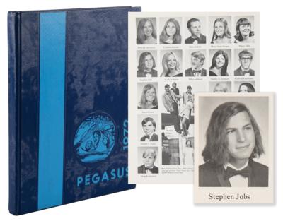 Lot #4012 Steve Jobs 1972 High School Yearbook