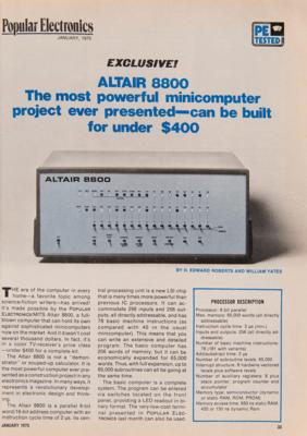 Lot #4254 Altair 8800: Popular Electronics Magazine from January 1975 - Image 3