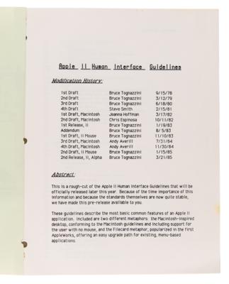 Lot #4057 Apple II Human Interface Guidelines