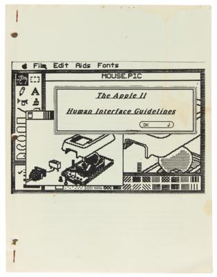 Lot #4057 Apple II Human Interface Guidelines Booklet (Pre-Release, 1985) - Image 2