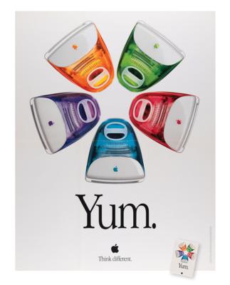 Lot #4185 Apple iMac G3 'Yum' Poster with Pin - Image 1