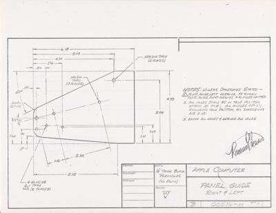 Lot #4026 Ron Wayne's Collection of (12) Apple II Cabinet Design Blueprints - Image 10