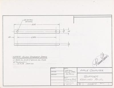 Lot #4026 Ron Wayne's Collection of (12) Apple II Cabinet Design Blueprints - Image 11