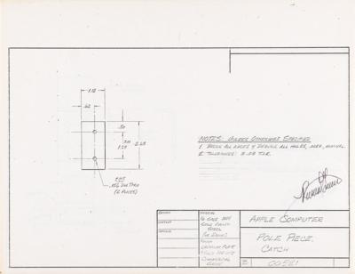 Lot #4026 Ron Wayne's Collection of (12) Apple II Cabinet Design Blueprints - Image 14