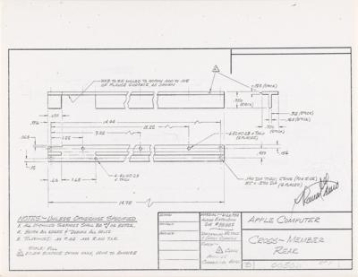 Lot #4026 Ron Wayne's Collection of (12) Apple II Cabinet Design Blueprints - Image 6