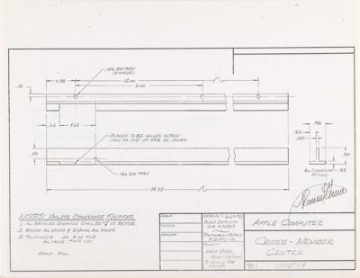 Lot #4026 Ron Wayne's Collection of (12) Apple II Cabinet Design Blueprints - Image 7