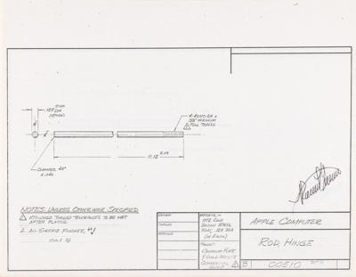 Lot #4026 Ron Wayne's Collection of (12) Apple II Cabinet Design Blueprints - Image 8