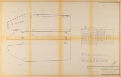 Lot #4028 Ron Wayne's Set of (5) Apple II Cabinet Design Blueprints - Image 6