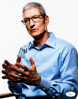Lot #4022 Tim Cook Signed Photograph