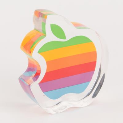 Lot #4104 Apple Computer 'Rainbow Logo' Paperweight - Image 2