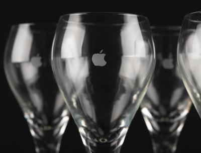 Lot #4136 Apple 'One Billion Sales' Wine Glasses (1982) - Image 2