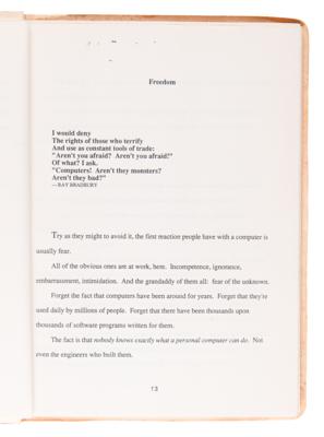 Lot #4083 Apple Computer Working Typescript of 'So Far: The First Ten Years of a Vision,' with Sealed First Edition and Letter from Apple Production Manager - Image 4