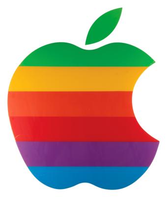 Lot #4138 Apple Computer 'Rainbow' Logo Wall