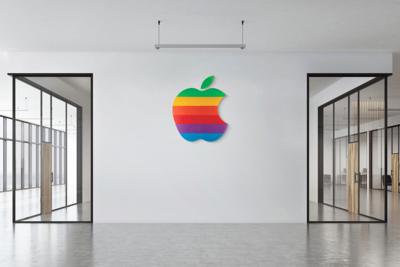 Lot #4138 Apple Computer 'Rainbow' Logo Wall Display - Image 2