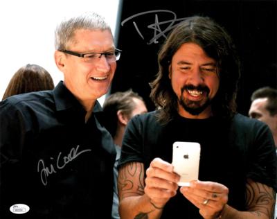Lot #4024 Tim Cook and Dave Grohl Signed
