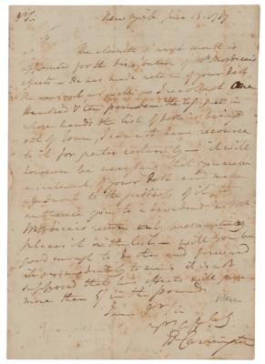 Lot #12 James Monroe Docketed Letter by Edward