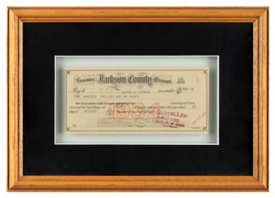 Lot #145 Harry S. Truman Signed Check - Image 2