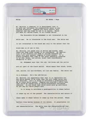 Lot #205 Malcolm X Signed Page for Alex Haley’s