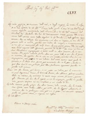 Lot #304 Giovanni Battista Morgagni Autograph Letter Signed - Image 1