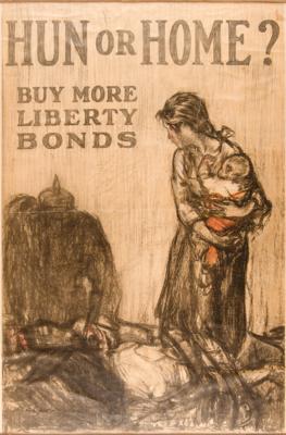 Lot #391 World War I Poster: 'Hun or Home?' by Henry Patrick Raleigh - Image 2