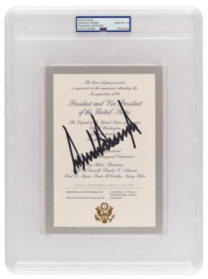 Lot #157 Donald Trump Signed 2017 Inaugural Ceremonies Pass - PSA GEM MT 10 - Image 1