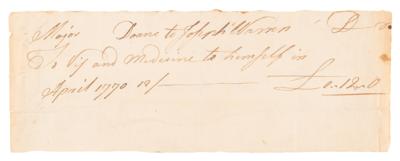 Lot #174 Joseph Warren Third-Person Autograph Document Signed - Image 1