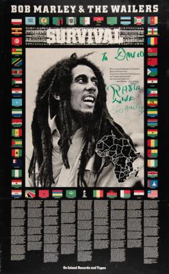 Lot #580 Bob Marley Signed Poster - 'Survival' - Image 3