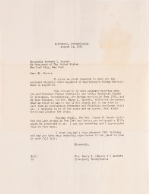 Lot #91 Herbert Hoover Signed Bible and Typed Letter Signed - Image 5