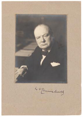 Lot #181 Winston Churchill Signed Photograph - Image 1