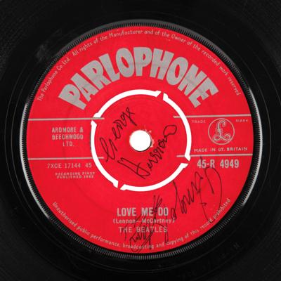 Lot #570 Beatles Signed 'Love Me Do / P.S. I Love You' 45 RPM Single Record - Parlophone UK First Pressing - Signed One Day After Its Release - Image 3