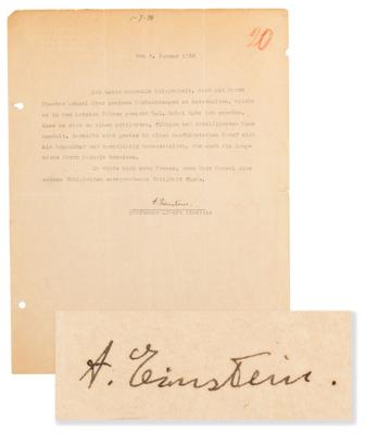 Lot #217 Albert Einstein Collection of (5) Typed Letters Signed, Dating to His Princeton Arrival After Leaving Nazi Germany - Image 6