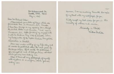 Lot #376 Mitsuo Fuchida Autograph Letter Signed