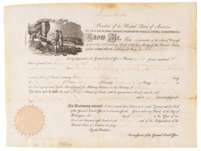 Lot #112 James Monroe Document Signed as President - Image 1