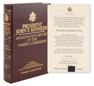 Lot #82 Gerald Ford Signed Limited Edition Book - President John F. Kennedy: Assassination Report of the Warren Commission - Image 1