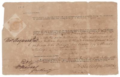 Lot #281 Thomas Heyward, Jr. Document Signed - Image 1