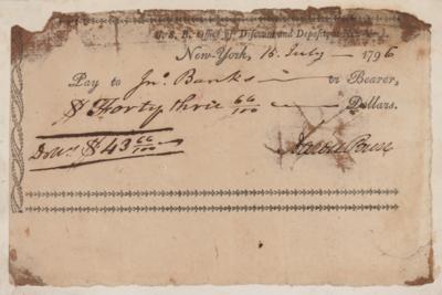 Lot #250 Aaron Burr Signed Check