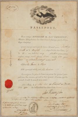 Lot #301 Robert R. Livingston Document Signed -