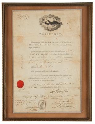 Lot #301 Robert R. Livingston Document Signed - Passport Signed as Minister to France - Image 2