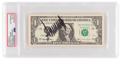 Lot #155 Donald Trump Signed $1 Dollar Bill - Image 1