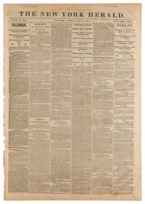 Lot #386 William T. Sherman: Collection of (10) Civil War-Dated Issues of The New York Herald (July–December 1864) - Image 2