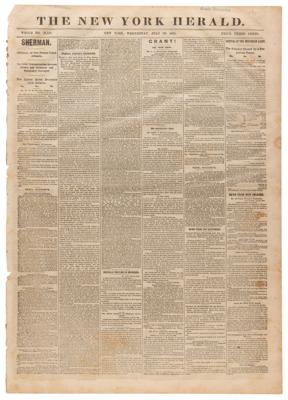 Lot #386 William T. Sherman: Collection of (10) Civil War-Dated Issues of The New York Herald (July–December 1864) - Image 3