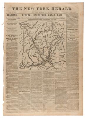 Lot #386 William T. Sherman: Collection of (10) Civil War-Dated Issues of The New York Herald (July–December 1864) - Image 4