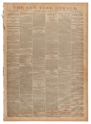 Lot #386 William T. Sherman: Collection of (10) Civil War-Dated Issues of The New York Herald (July–December 1864) - Image 5