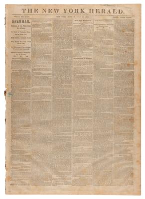 Lot #386 William T. Sherman: Collection of (10) Civil War-Dated Issues of The New York Herald (July–December 1864) - Image 6