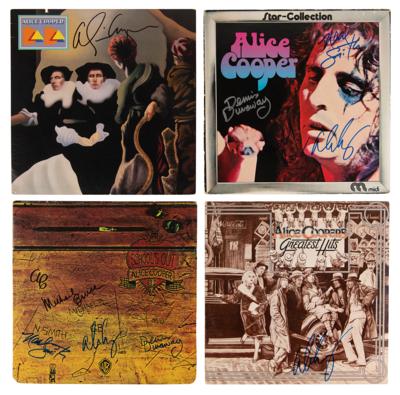 Lot #644 Alice Cooper (4) Signed Albums - DaDa, Greatest Hits, Star-Collection, and School's Out - Image 1