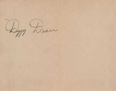 Lot #776 Dizzy Dean Signature