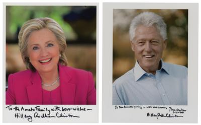 Lot #66 Bill and Hillary Clinton (2) Signed Photographs - Image 1