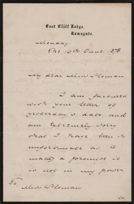 Lot #303 Moses Montefiore Letter Signed - Image 1