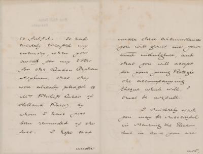 Lot #303 Moses Montefiore Letter Signed - Image 2